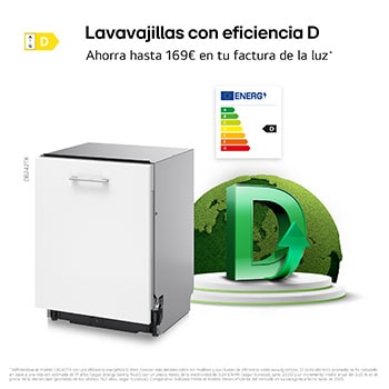 LG Lavavajillas Integrable LG QuadWash™, clasificación D,, DB242TX