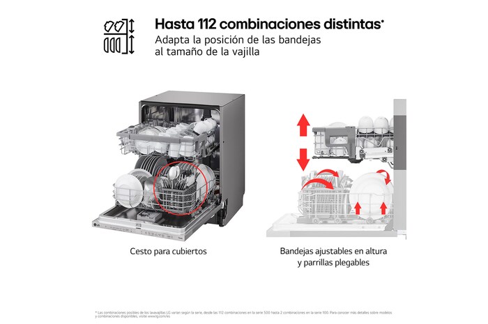 LG Lavavajillas Integrable LG QuadWash™, clasificación D,, DB242TX