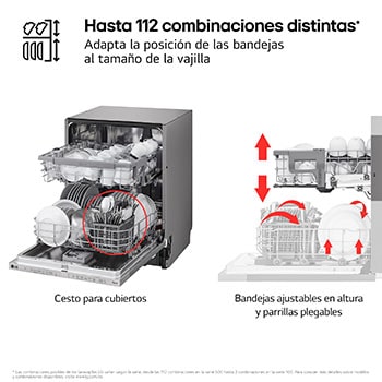 LG Lavavajillas Integrable LG QuadWash™, clasificación D,, DB242TX