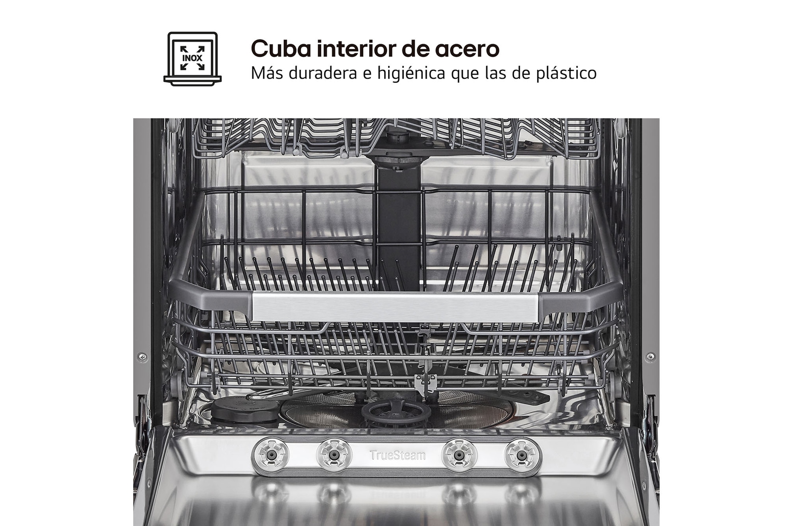 LG LavavajillasIntegrable, LG QuadWashTM Steam, A con lavado a vapor y tercera bandeja , DB475TXS