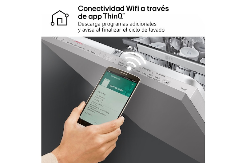 LG LavavajillasIntegrable, LG QuadWashTM Steam, A con lavado a vapor y tercera bandeja , DB475TXS