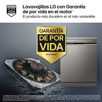 LG Lavavajillas Inox antihuellas con tecnología QuadWash™  , C, con tercera bandeja, DF355FP