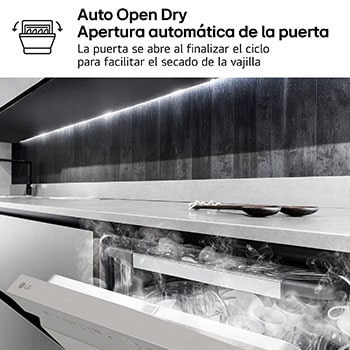 LG Lavavajillas Inox antihuellas con tecnología QuadWash™  , C, con tercera bandeja, DF355FP
