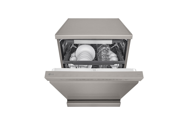 LG Lavavajillas Inox antihuellas con tecnología QuadWash™  , C, con tercera bandeja, DF355FP