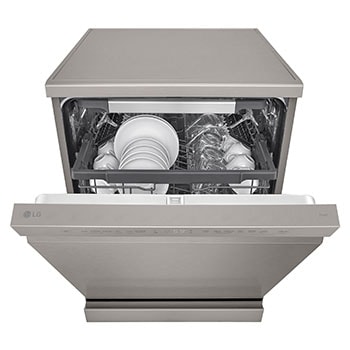 LG Lavavajillas Inox antihuellas con tecnología QuadWash™  , C, con tercera bandeja, DF355FP
