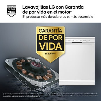 LG Lavavajillas blanco LG QuadWash<sup>TM</sup>, Direct Drive , C, con tercera bandeja, DF355FW