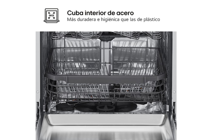 LG Lavavajillas blanco LG QuadWash<sup>TM</sup>, Direct Drive , C, con tercera bandeja, DF355FW