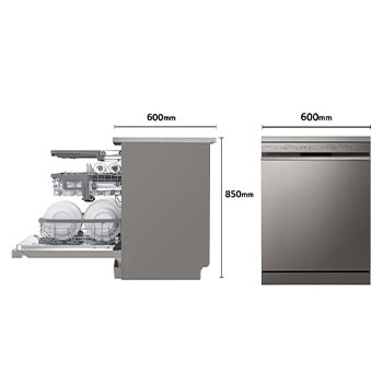 LG Outlet Lavavajillas LG QuadWashTM, B, Inox Antihuellas, DF365FPS.OUTLET