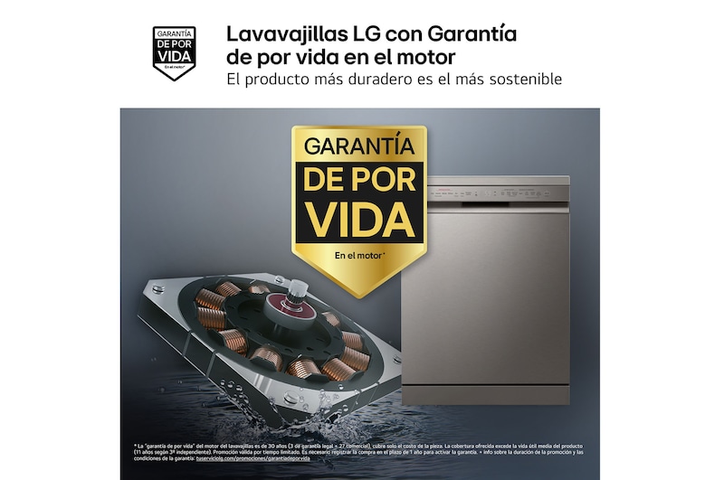 LG Outlet Lavavajillas LG QuadWashTM, B, Inox Antihuellas, DF365FPS.OUTLET