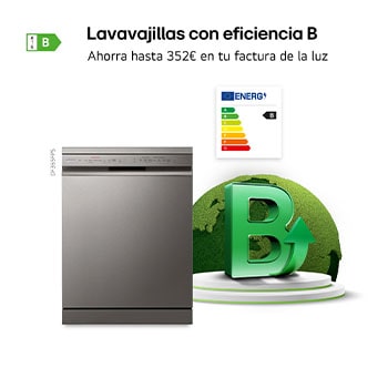 LG Outlet Lavavajillas LG QuadWashTM, B, Inox Antihuellas, DF365FPS.OUTLET