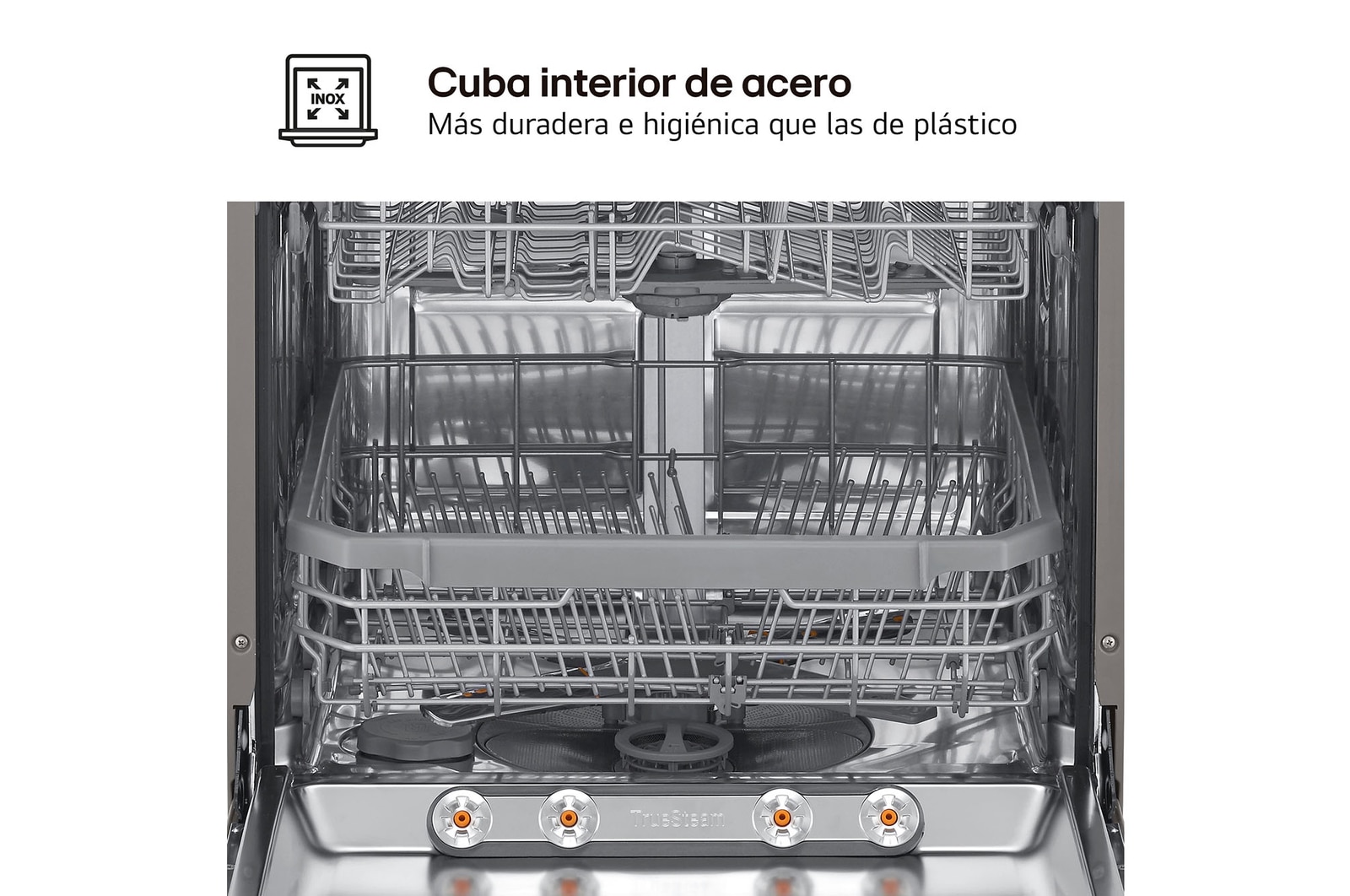 LG Outlet Lavavajillas LG QuadWashTM, B, Inox Antihuellas, DF365FPS.OUTLET