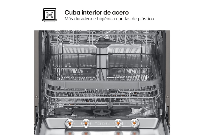 LG Outlet Lavavajillas LG QuadWashTM, B, Inox Antihuellas, DF365FPS.OUTLET