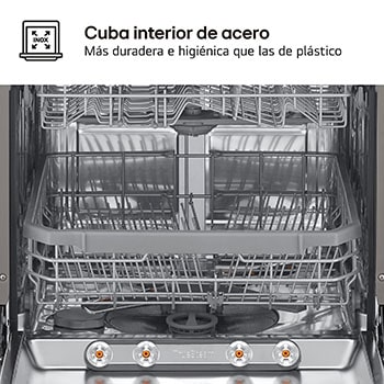LG Outlet Lavavajillas LG QuadWashTM, B, Inox Antihuellas, DF365FPS.OUTLET