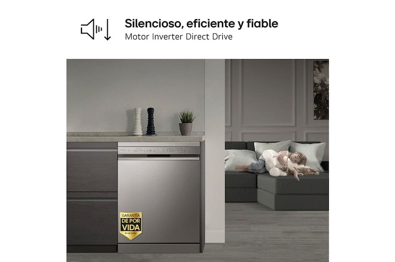 LG Outlet Lavavajillas LG QuadWashTM, B, Inox Antihuellas, DF365FPS.OUTLET