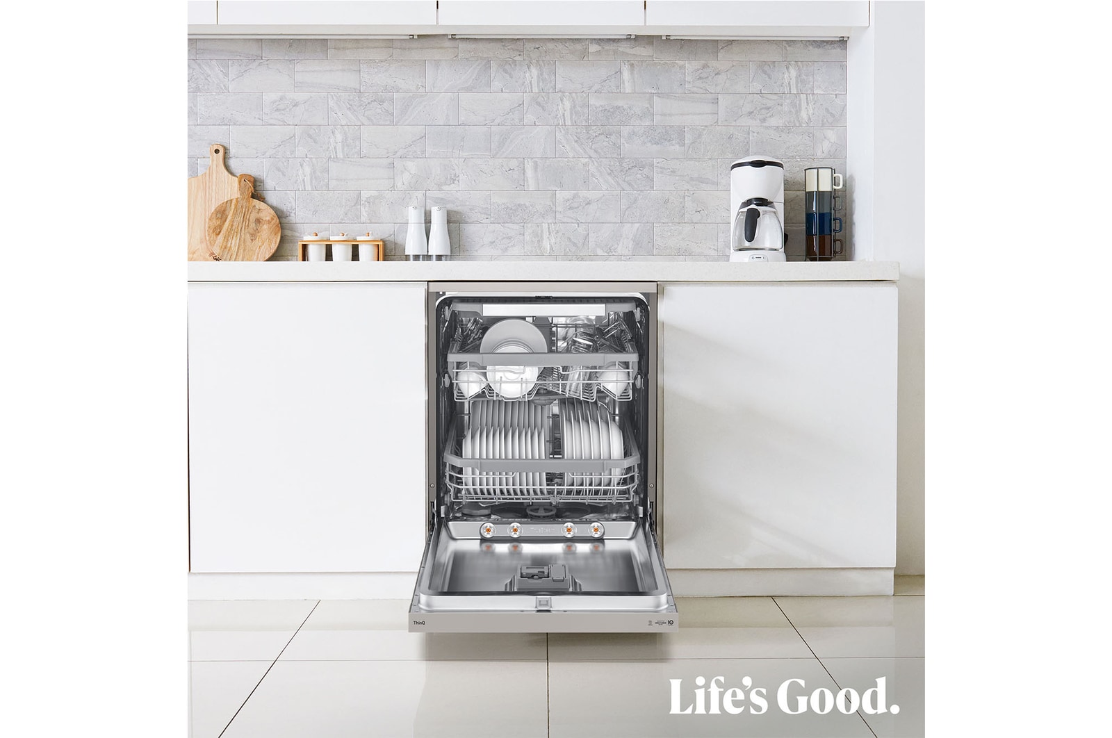 LG Outlet Lavavajillas LG QuadWashTM, B, Inox Antihuellas, DF365FPS.OUTLET