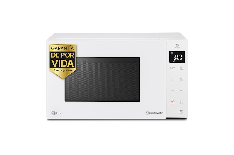 LG Microondas Grill Blanco Smart Inverter 1000W de 25 litros, MH6535GDH