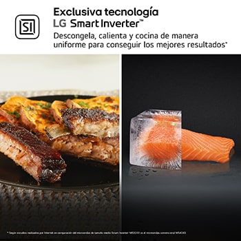 LG Microondas Grill Blanco Smart Inverter 1000W de 25 litros, MH6535GDH