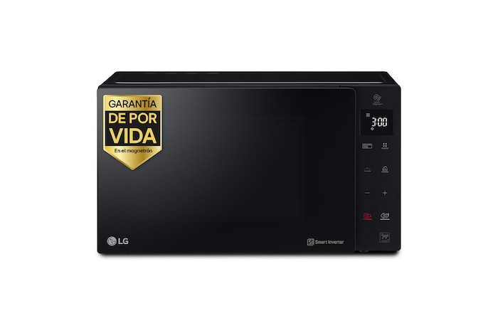 LG Microondas Grill Negro Smart Inverter 1000W de 25 litros, MH6535GDS