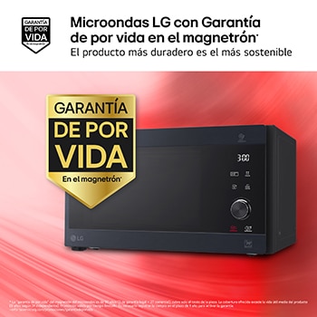 LG Microondas Grill Smart Inverter 1000W de 25 litros, Acero negro, MH6565CPW