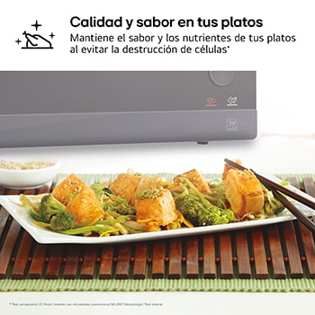 LG Microondas Grill Smart Inverter 1000W de 25 litros, Acero negro, MH6565CPW