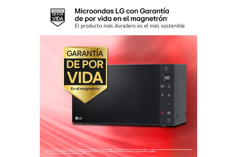 LG Microondas Grill Negro Smart Inverter 1200W de 32 litros, MH7235GPS