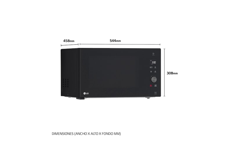 LG Microondas Grill Smart Inverter 1200W de 32 litros, MH7265DPS