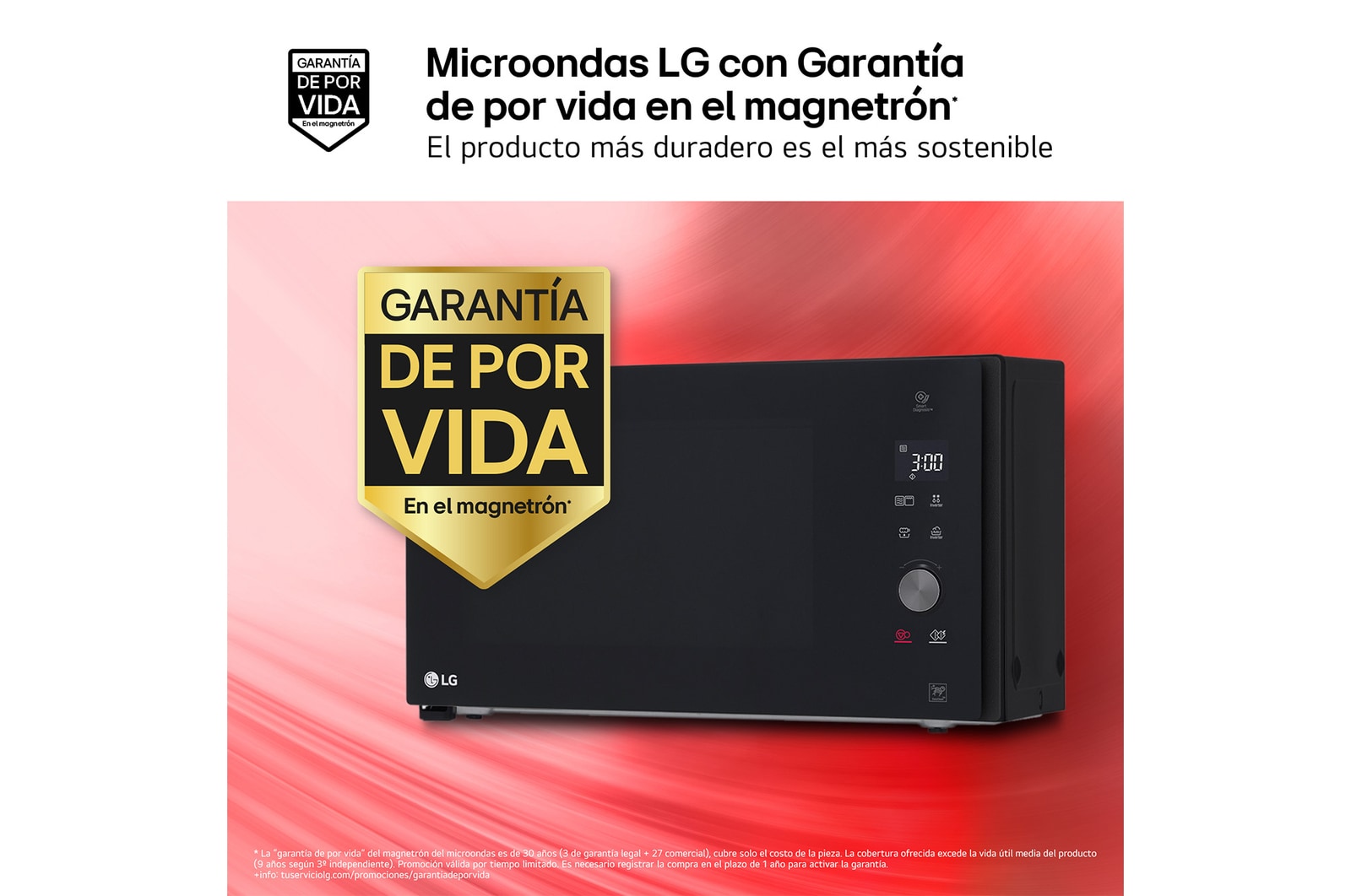 LG Microondas Grill Smart Inverter 1200W de 32 litros, MH7265DPS