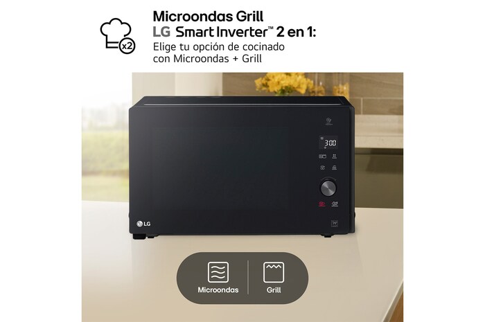 LG Microondas Grill Smart Inverter 1200W de 32 litros, MH7265DPS