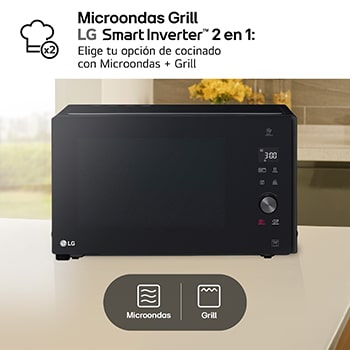 LG Microondas Grill Smart Inverter 1200W de 32 litros, MH7265DPS