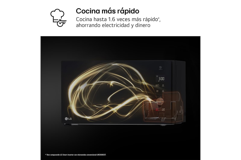 LG Microondas Grill Smart Inverter 1200W de 32 litros, MH7265DPS