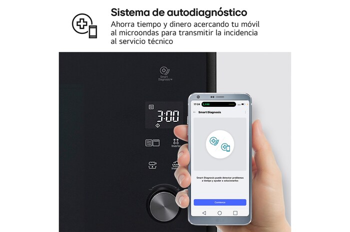 LG Microondas Grill Smart Inverter 1200W de 32 litros, MH7265DPS