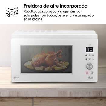 LG Microondas Grill Blanco Smart Inverter 1100W de 39 litros, MJ3965BPH