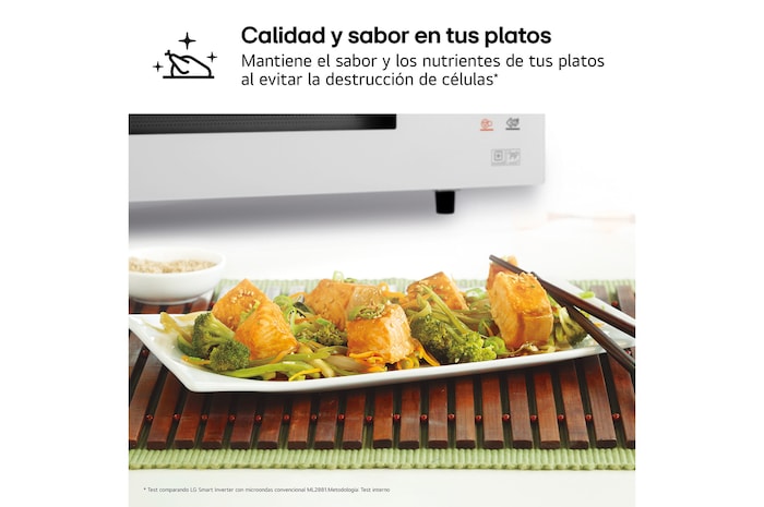 LG Microondas Grill Blanco Smart Inverter 1100W de 39 litros, MJ3965BPH