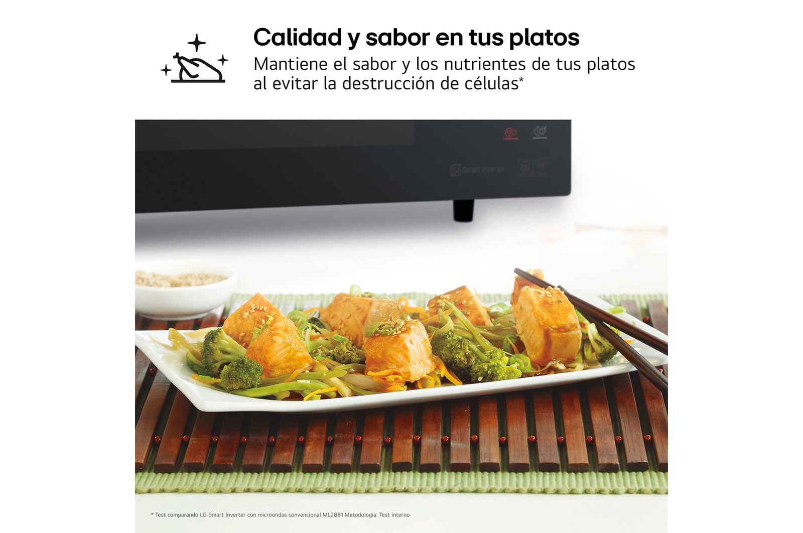 LG Horno Convección Microondas 4 en 1  Smart Inverter, con función freidora de aire,  color Negro 1100W de 39 litros, MJ3965BPS