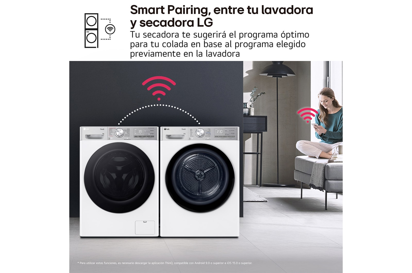 LG Secadora 10kg, C, con Bomba de calor Dual Inverter, Blanca , Serie 900, RH10V9AV2WR