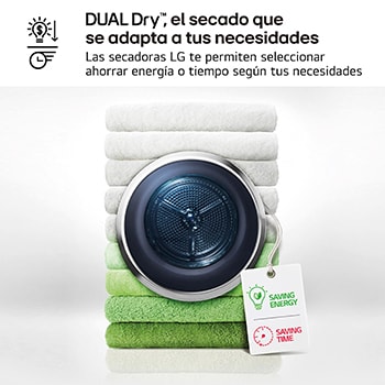 LG Secadora 10kg, C, con Bomba de calor Dual Inverter, Blanca , Serie 900, RH10V9AV2WR
