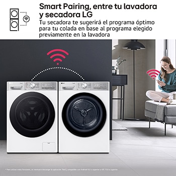 LG Secadora 10kg, C, con Bomba de calor Dual Inverter, Blanca , Serie 900, RH10V9AV2WR