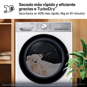LG Secadora 10kg, C, con Bomba de calor Dual Inverter, Blanca , Serie 900, RH10V9AV2WR