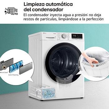 LG Secadora 8kg, C, con Bomba de calor Dual Inverter, Blanca, Serie 900, RH80V9AV4N