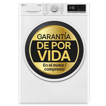 LG Secadora 9kg, C, con Bomba de calor Dual Inverter,  Blanca, Serie 500, RH90V5AV6N