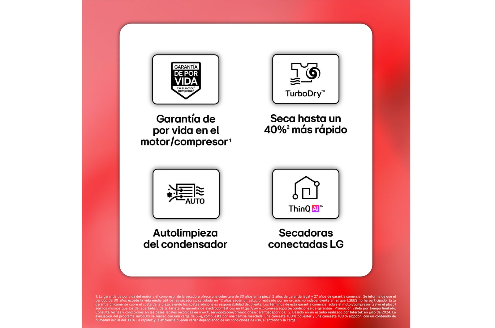 LG Secadora 9kg, C, con Bomba de calor Dual Inverter,  Blanca, Serie 500, RH90V5AV6N