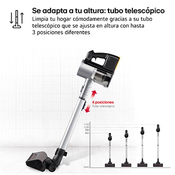 LG Aspirador  escoba LG  Kompressor  260W succión,  con  doble batería y sistema de compresión de polvo, A9K-CORE3S