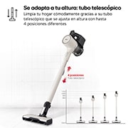 LG Aspirador escoba LG  Kompressor 220W succión, sistema de compresión de polvo, A9K-LITE1C