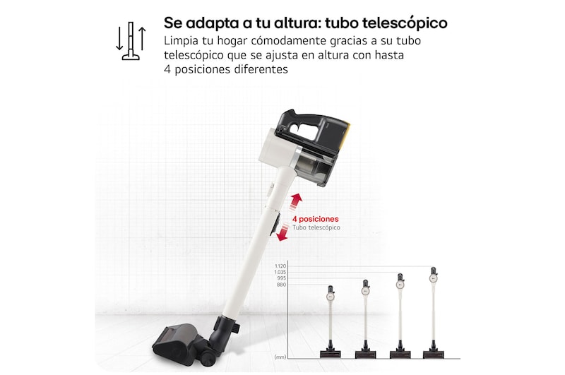 LG Aspirador escoba LG All-in-One Kompressor 260W de succión, sistema de autovaciado y sistema de compresión de polvo, A9T-PRIME1C.OBSEXC