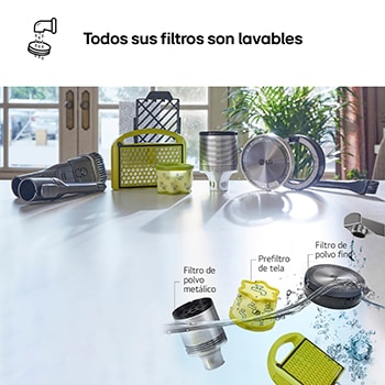 LG CordZero™ 260W Aspirador escoba sin cable All-in-One Beige Sistema de autovaciado, A9T-PRIME1C