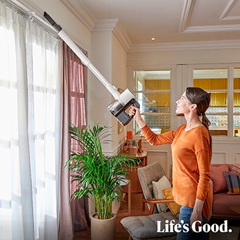 LG CordZero™ 260W Aspirador escoba sin cable All-in-One Beige Sistema de autovaciado, A9T-PRIME1C
