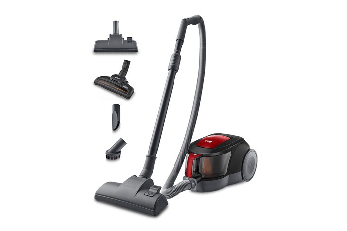 Vista frontal de Aspirador sin bolsa 650W con tecnología Elipse ciclónica, rojo, VC5506NHTCR