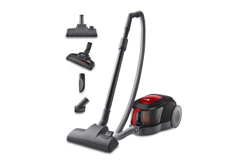 Vista frontal de Aspirador sin bolsa 650W con tecnología Elipse ciclónica, rojo, VC5506NHTCR