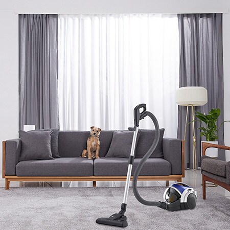 LG Aspirador sin bolsa  650W con sistema de compresión de polvo LG Kompressor, azul, VK8506NHAC.OBSEXC