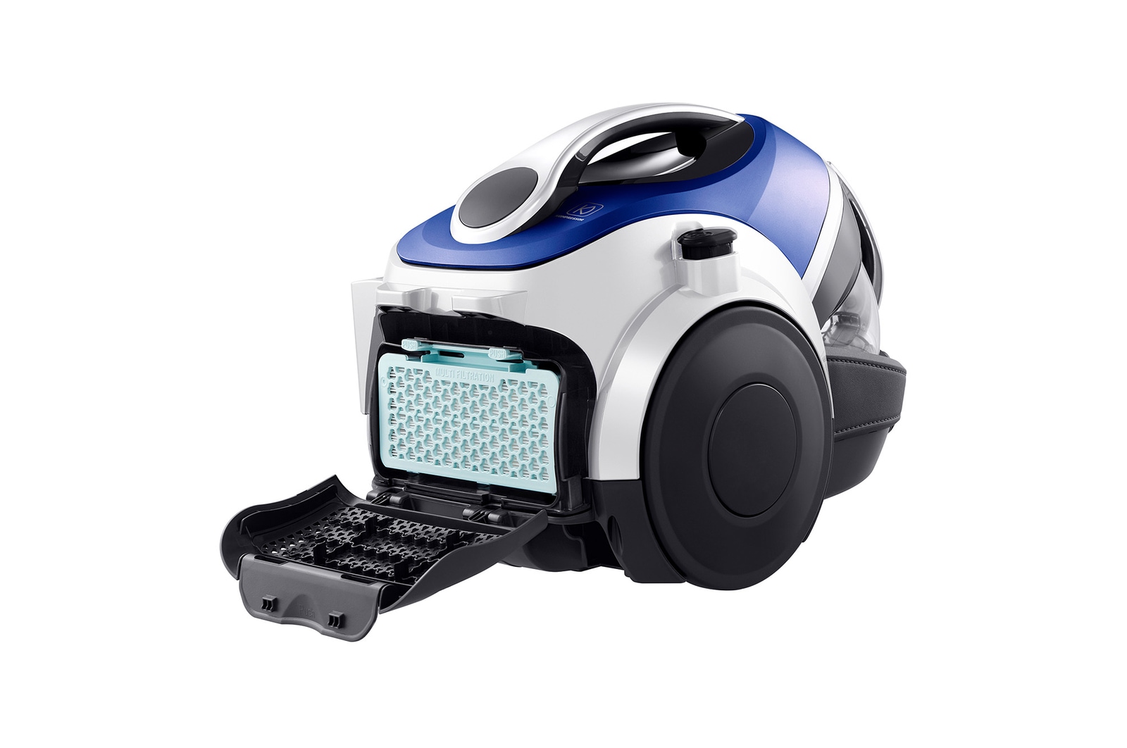 LG Aspirador sin bolsa  650W con sistema de compresión de polvo LG Kompressor, azul, VK8506NHAC